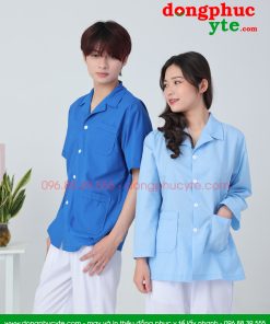 Áo blouse nam nữ dáng ngắn