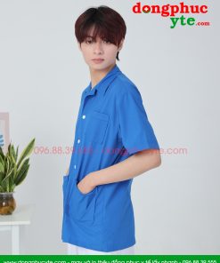 Áo blouse nam nữ dáng ngắn
