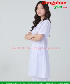 Bộ quần áo blouse trắng cho bác sĩ nam - nữ Lon Nhật đẹp
