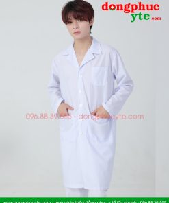Bộ quần áo blouse trắng cho bác sĩ nam - nữ Lon Nhật đẹp