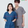 Bộ scrubs cổ tim nam-nữ cao cấp