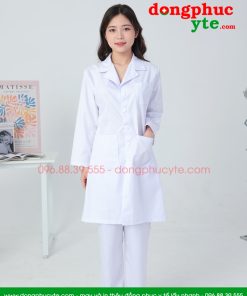 Bộ quần áo blouse trắng - áo blu bác sĩ, dược sĩ nam nữ cộc tay, dài tay