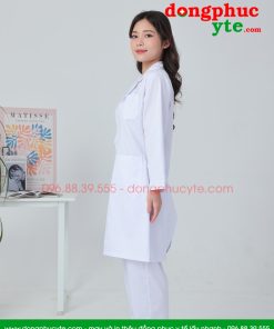 Bộ quần áo blouse trắng - áo blu bác sĩ, dược sĩ nam nữ cộc tay, dài tay
