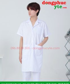 Bộ quần áo blouse trắng - áo blu bác sĩ, dược sĩ nam nữ cộc tay, dài tay