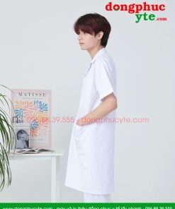 Bộ quần áo blouse trắng - áo blu bác sĩ, dược sĩ nam nữ cộc tay, dài tay