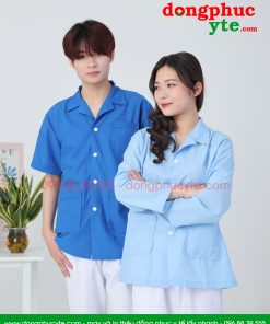 Áo blouse nam nữ dáng ngắn