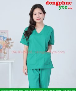 Bộ quần áo phẫu thuật nữ đẹp - bộ áo blu đồng phục phẫu thuật xanh cho bác sĩ, thẩm mỹ viện,...