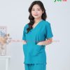 Bộ quần áo phẫu thuật nữ xanh da trời- bộ áo blu đồng phục phẫu thuật cho bác sĩ, thẩm mỹ viện,...