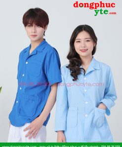 Áo blouse nam nữ dáng ngắn