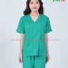 Bộ quần áo phẫu thuật nữ đẹp - bộ áo blu đồng phục phẫu thuật xanh cho bác sĩ, thẩm mỹ viện,...