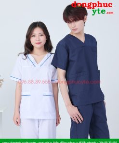 Quần áo spa nam nữ cộc tay cho kỹ thuật viên spa