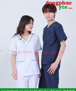 Quần áo spa nam nữ cộc tay cho kỹ thuật viên spa