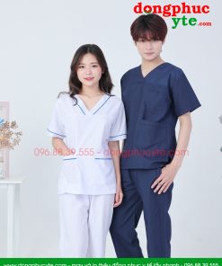 Quần áo spa nam nữ cộc tay cho kỹ thuật viên spa