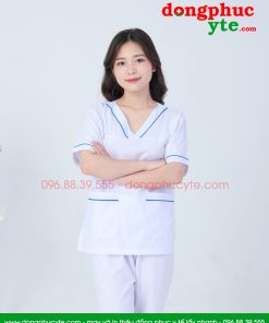 Quần áo spa nam nữ cộc tay cho kỹ thuật viên spa