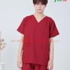 Quần áo Spa màu đỏ cao cấp cho kỹ thuật viên nam